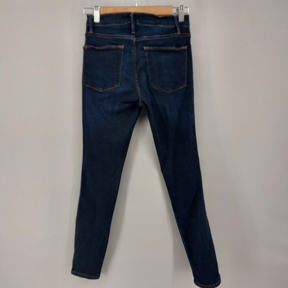 FRAMELe High Skinny Raw Edge Slit Rivet Jeans - Picture 9 of 13